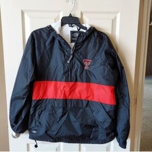 Charles River Texas Tect Pull Over Windbreaker Jacket With Hood SZ S